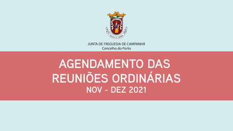 Agendamento das reuniões públicas do executivo (nov/dez)