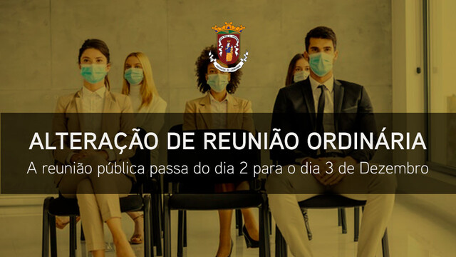 Alteração de reunião ordinária Alteração de reunião ordinária