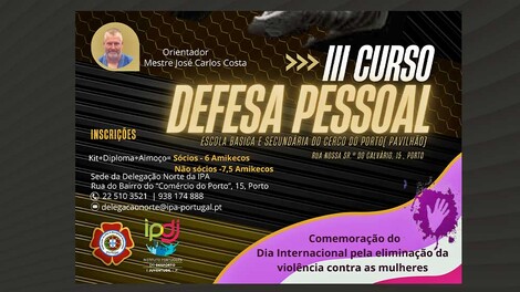 III Curso de defesa pessoal - 25 novembro III Curso de defesa pessoal - 25 novembro