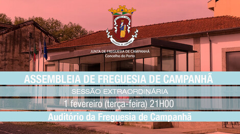 Assembleia de Freguesia de Campanhã - 1 fevereiro - 21h00