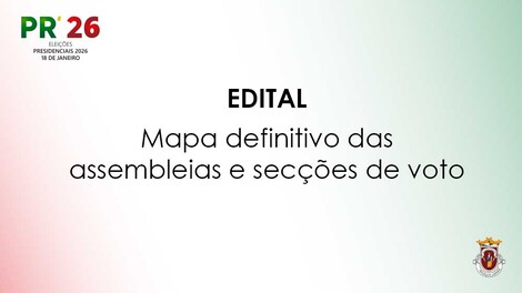 Mapa definitivo das assembleias e secções de voto