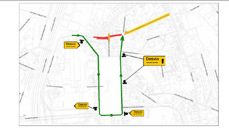 Condicionamento de trânsito e estacionamento - Rua das Escolas Condicionamento de trânsito e estacionamento - Rua das Escolas