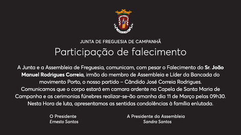 Participação de falecimento