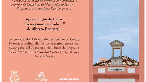 APRESENTAÇÃO DE LIVRO EM HOMENAGEM AO CONDE FERREIRA  