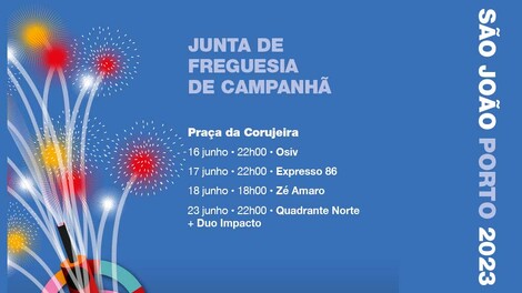 Programa de São João para a Praça da Corujeira