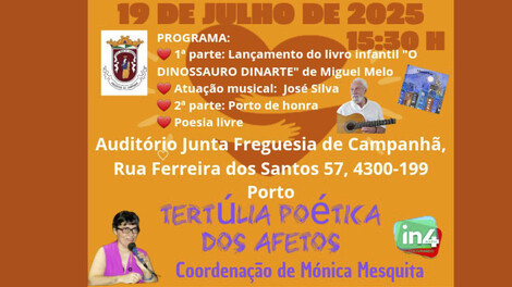 Auditório de Campanhã acolhe 12ª Tertúlia Poética dos Afetos