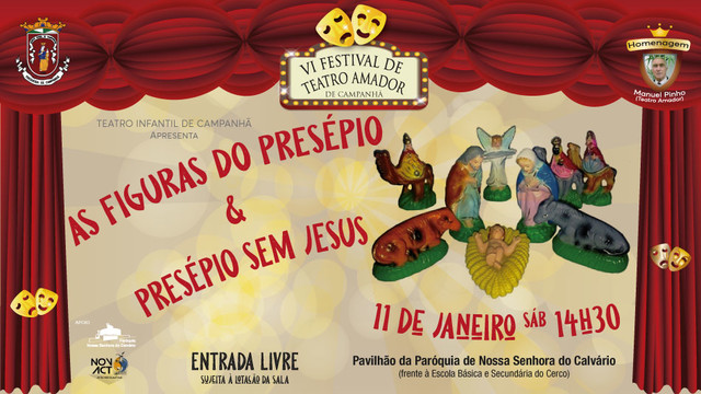 Teatro: "AS FIGURAS DO PRESÉPIO e  PRESÉPIO SEM JESUS" Teatro: "AS FIGURAS DO PRESÉPIO e  PRESÉPIO SEM JESUS"