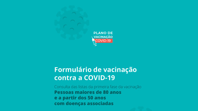 Formulário que permite consultar as listas de vacinação da Fase I