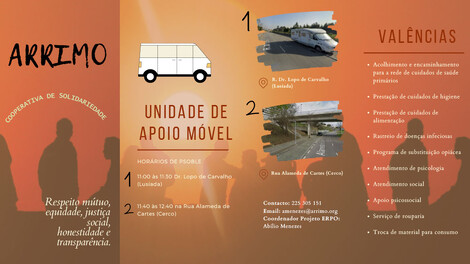 Projeto Elos – Gabinete de Apoio / Equipa de Rua (Porto Oriental) Projeto Elos – Gabinete de Apoio / Equipa de Rua (Porto Oriental)