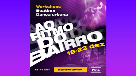 Férias de Natal - Ateliers Arte Urbana de dança e beatbox Férias de Natal - Ateliers Arte Urbana de dança e beatbox