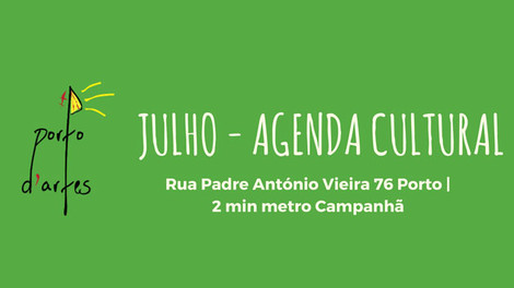 Cartaz cultural da associação Porto d'Artes