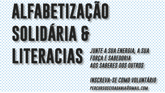 Projecto de Alfabetização Solidária procura voluntários
