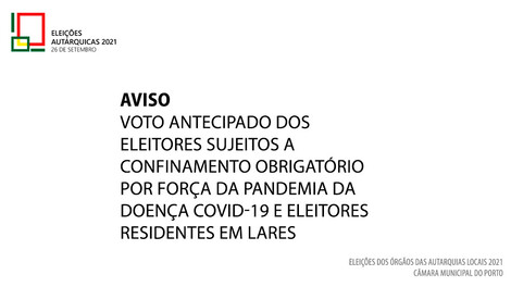 AVISO - Pedido Voto antecipado