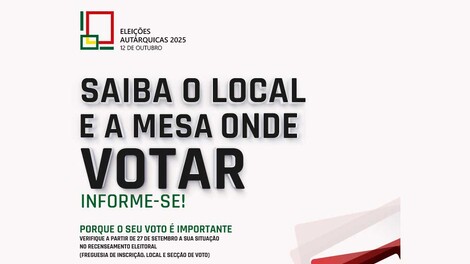 Saiba qual o seu local de voto ou verifique a sua inscrição no recenseamento eleitoral. Saiba qual o seu local de voto ou verifique a sua inscrição no recenseamento eleitoral.