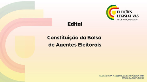 Edital da Constituição da Bolsa de Agentes Eleitorais
