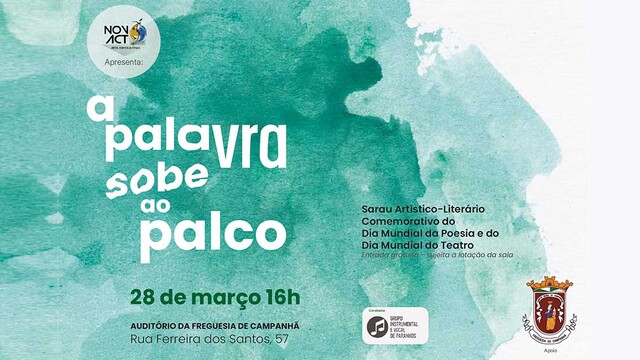 "A Palavra Sobe ao Palco" no Auditório da Freguesia