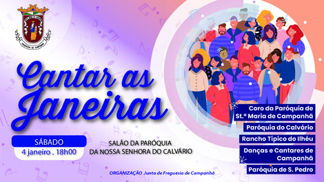 Cantar as Janeiras - dia 4 de janeiro pelas 18 horas Cantar as Janeiras - dia 4 de janeiro pelas 18 horas