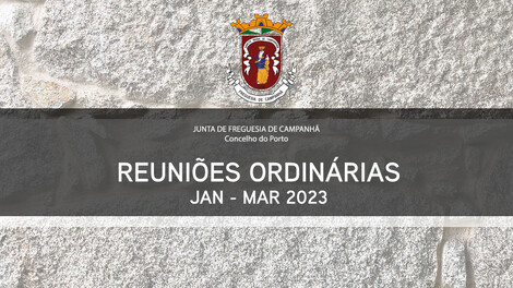 Agendamento das reuniões ordinárias (jan 23)