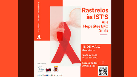Rastreios às IST'S Gratuito - 16 de maio Espaço TODOS