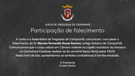 PARTICIPAÇÃO DE FALECIMENTO - Narciso Saraiva