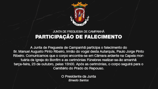 Participação de Falecimento