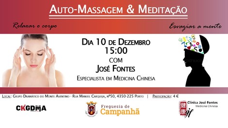 WORSHOP DE AUTO-MASSAGEM E MEDITAÇÃO 