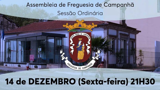 Assembleia de Freguesia - Sessão Ordinária 14 de dezembro