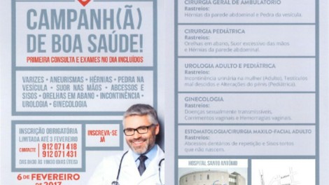 SAÚDE - RASTREIO GRATUITO PARA TODA A POPULAÇÃO DE CAMPANHÃ 