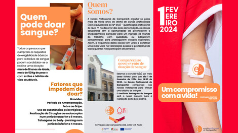 Ação de recolha de sangue na Escola Profissional de Campanhã Ação de recolha de sangue na Escola Profissional de Campanhã
