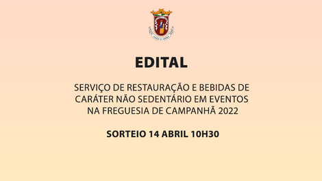 Sorteio Serviço Restauração e Bebidas CNSE