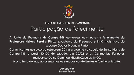 PARTICIPAÇÃO DE FALECIMENTO