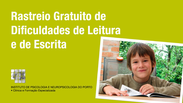 Rastreio gratuito de dificuldades de leitura e de escrita