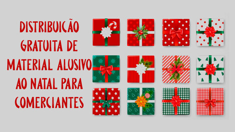 Distribuição de material alusivo ao natal