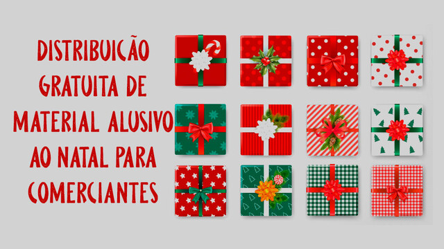 Distribuição de material alusivo ao natal