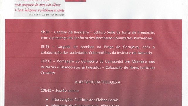 COMEMORAÇÃO DO 25 DE ABRIL EM CAMPANHÃ COMEMORAÇÃO DO 25 DE ABRIL EM CAMPANHÃ