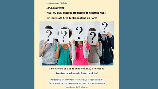 Divulgação de estudo da FPCEUP sobre jovens Divulgação de estudo da FPCEUP sobre jovens
