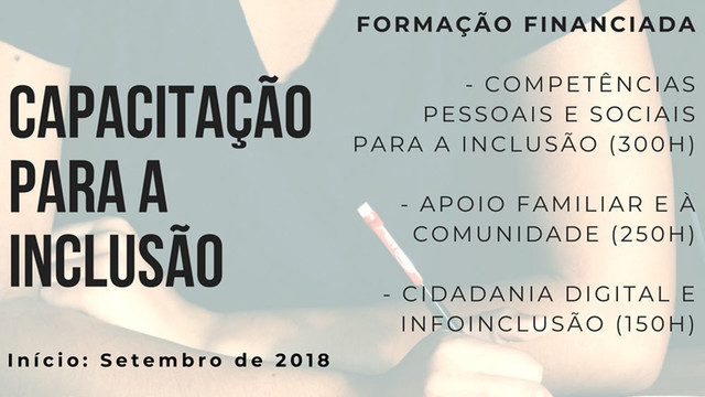 Formação para a Inclusão (financiada) - Fios e Desafios