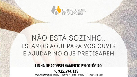 Centro Juvenil de Campanhã disponibiliza Linha de Aconselhamento Psicológico