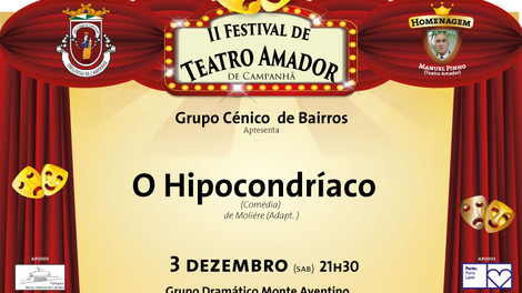 TEATRO NO GRUPO DRAMÁTICO DO MONTE AVENTINO - O HIPOCONDRÍACO 