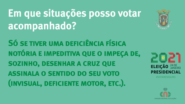 Voto com acompanhamento por terceira pessoa Voto com acompanhamento por terceira pessoa