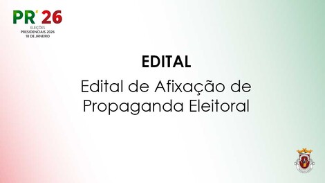 Edital de Afixação de Propaganda Eleitoral