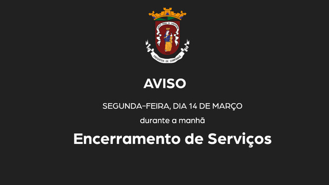 AVISO  - Encerramento de Serviços