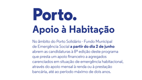 Porto. Apoio à Habitação 