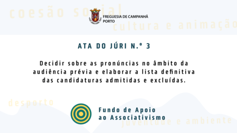 Ata n.o 3 do Júri - Lista definitiva ... - Fundo Apoio Ass. 2022 Ata n.o 3 do Júri - Lista definitiva ... - Fundo Apoio Ass. 2022