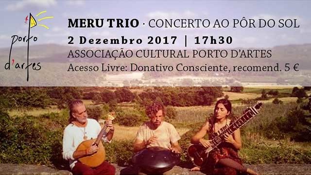 Concerto ao Pôr Do Sol de Meru Trio na Porto D'artes Concerto ao Pôr Do Sol de Meru Trio na Porto D'artes