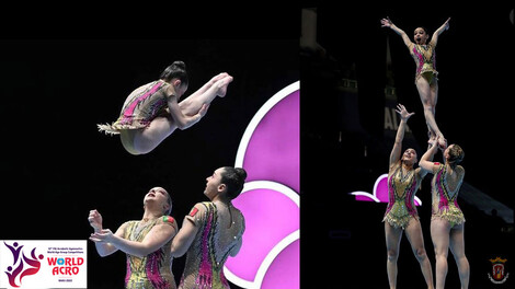 Campanhense Carolina Marques esteve no Mundial de Ginástica Acrobática