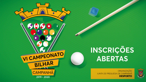 Vai começar o 6º Campeonato de Bilhar Interassociações de Campanhã