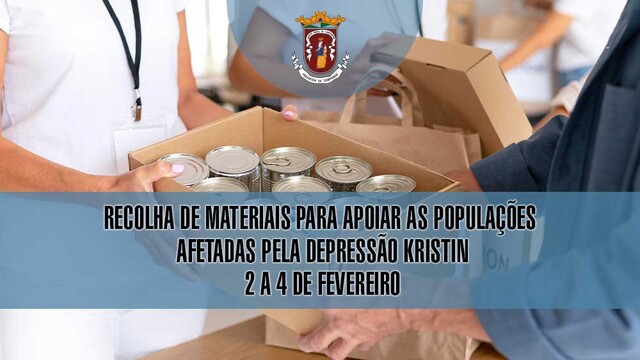 Recolha de bens para as populações afetadas pelo mau tempo