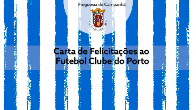 Carta de Felicitações ao Futebol Clube do Porto