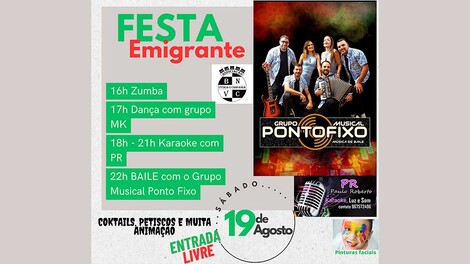Festa do Emigrante - 19 agosto Festa do Emigrante - 19 agosto